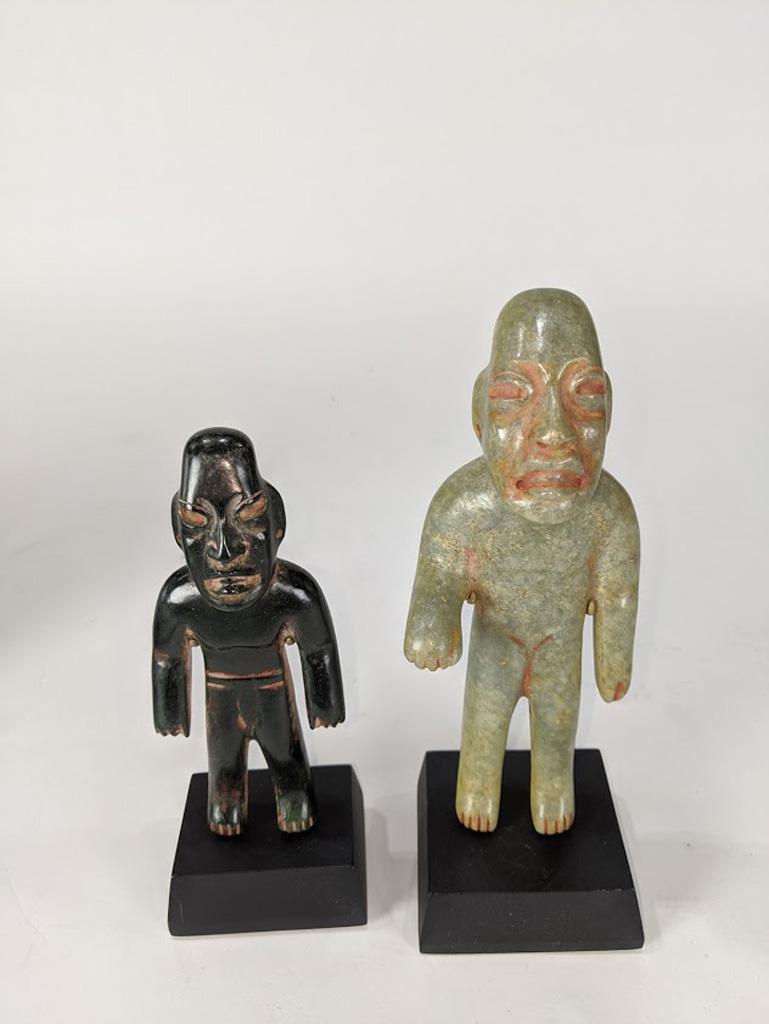(lot of 2) Olmec style jadeite figures (1 of 3)