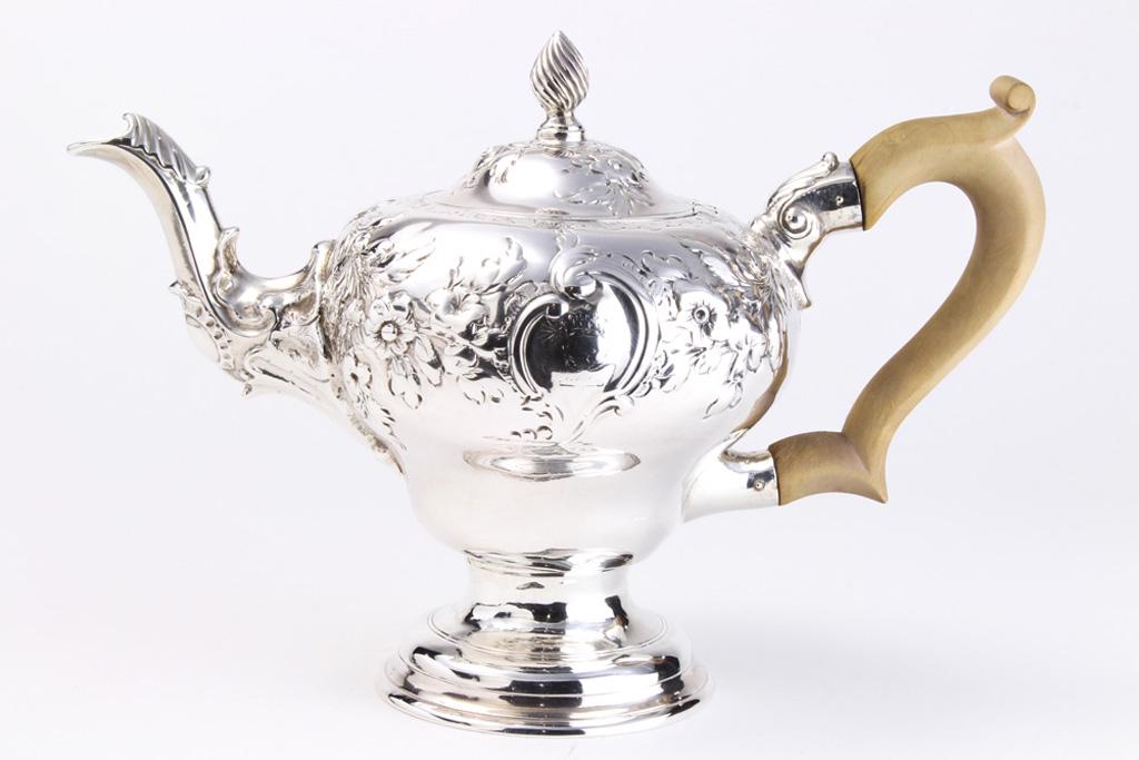 A George III sterling coffee pot, London, circa 1769 (1 of 5)
