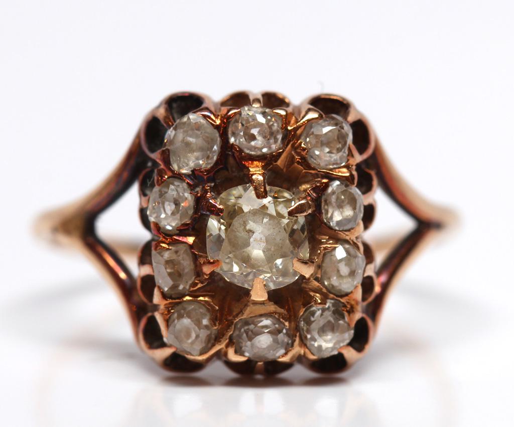 Diamond, 9k rose gold ring (1 of 7)