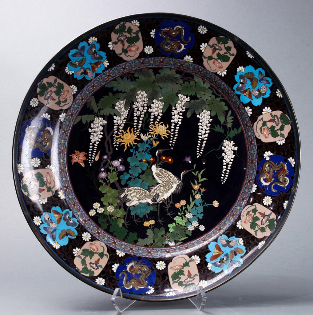 Japanese Large Cloisonne Charger (1 of 4)
