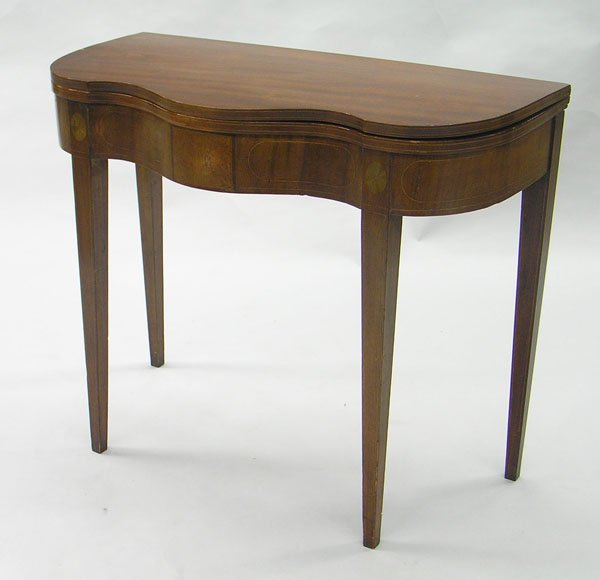 Hepplewhite style mahogany card table