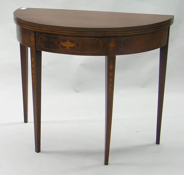 Hepplewhite style mahogany card table