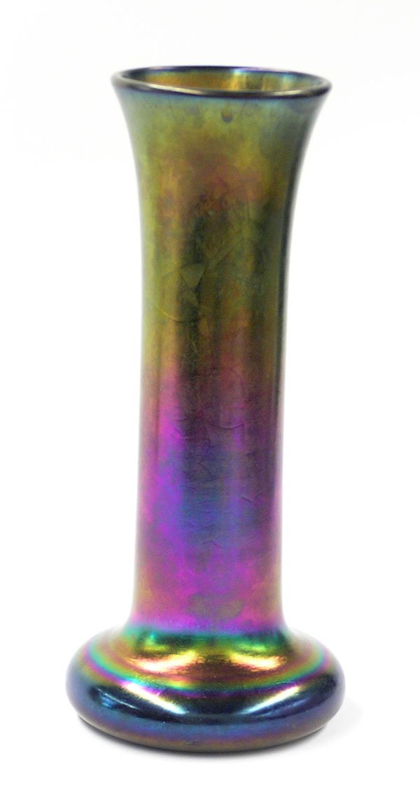 Irridescent Venetian art glass vase