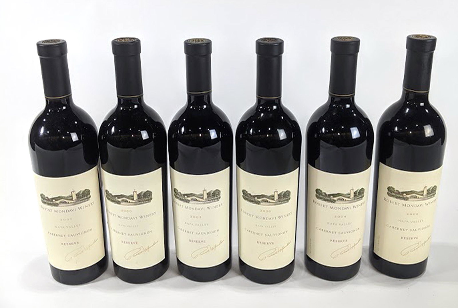 (lot of 6) A group of Robert Mondavi Winery Reserve: (lot of 6) A group of Robert Mondavi Winery Reserve Cabernet Sauvignon, Napa Valley, USA, consisting of (2) 2000, 2003, 2004, 2005, and 2006 vintages, each 750ml