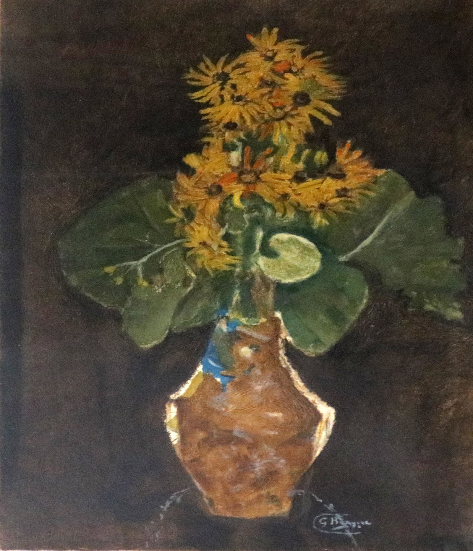 Print, Georges Braque: Georges Braque (French, 1882-1963), "Les Marguerites," etching with aquatint in colors, pencil signed and signed in plate lower right, edition 109/300, image: 24.5"h x 16"w, overall (with frame): 44.2