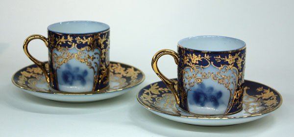 Limoges porcelain demitasse service - 4