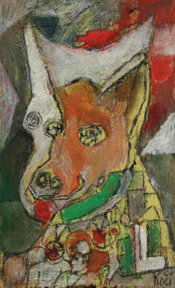 Mixed media Koci Dog