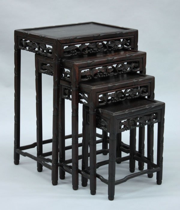 Chinese hardwood nesting tables
