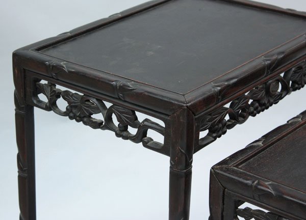 Chinese hardwood nesting tables - 4