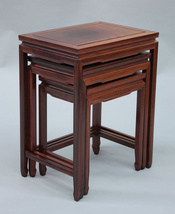 Chinese Hardwood Nesting Tables - 2