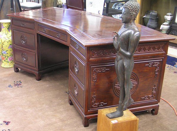 Chinese Rosewood Sectional Desk/Chair - 2