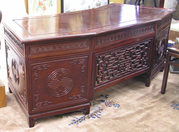 Chinese Rosewood Sectional Desk/Chair - 3