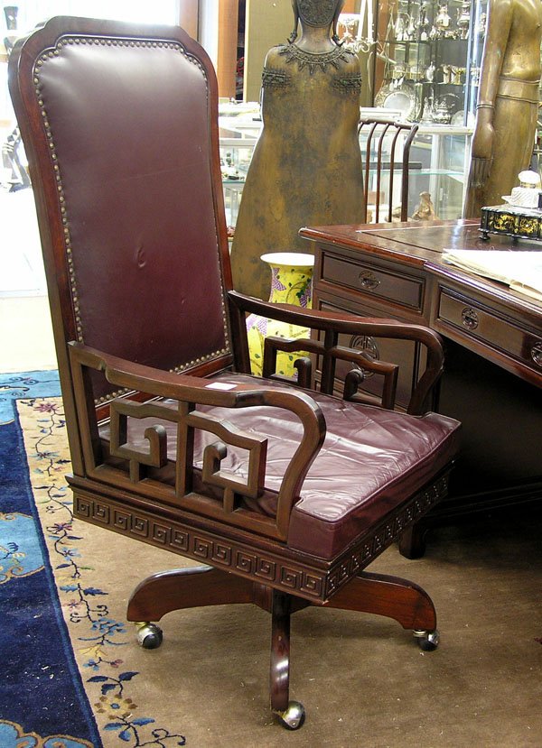 Chinese Rosewood Sectional Desk/Chair - 6