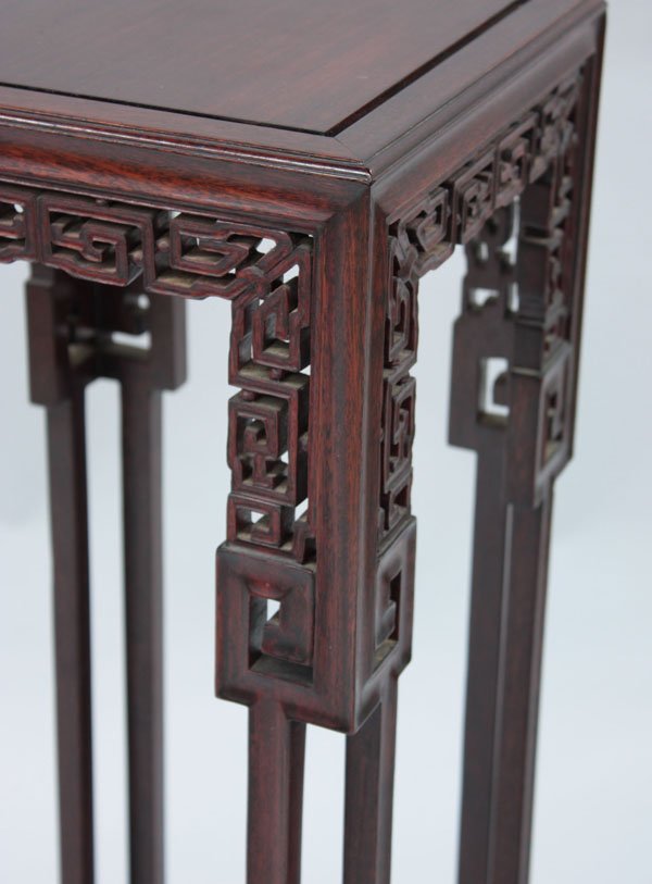 Chinese Tall Hardwood Incense Stand - 2