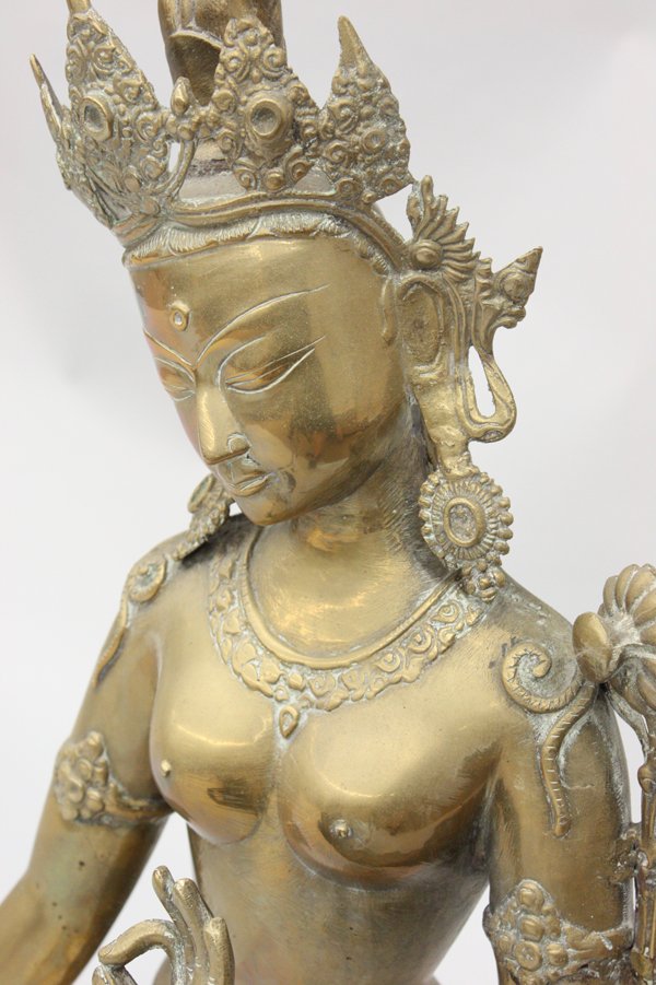 Large Nepalese Metal Buddhist Figure - 2