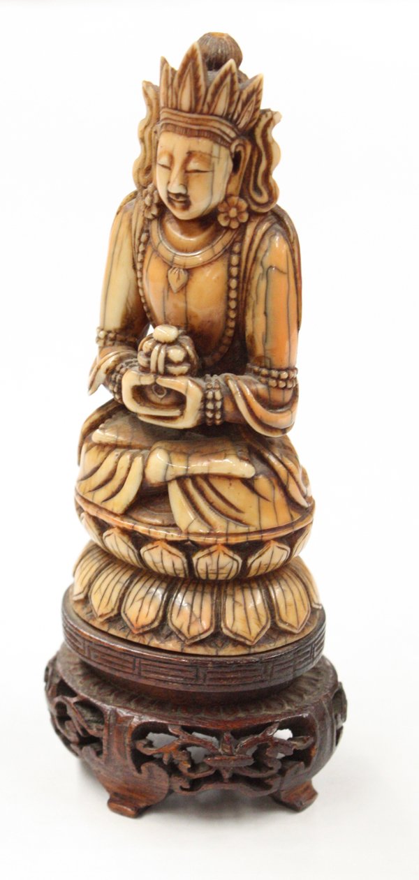 Nepalese Ivory Bodhisattva Figurine