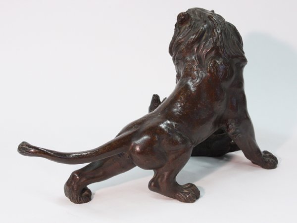 Japanese Bronze Lion and Wolf, Meiji - 2
