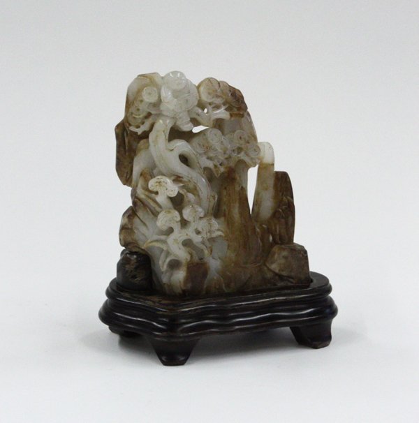 Chinese White Jade Treasure Boulder