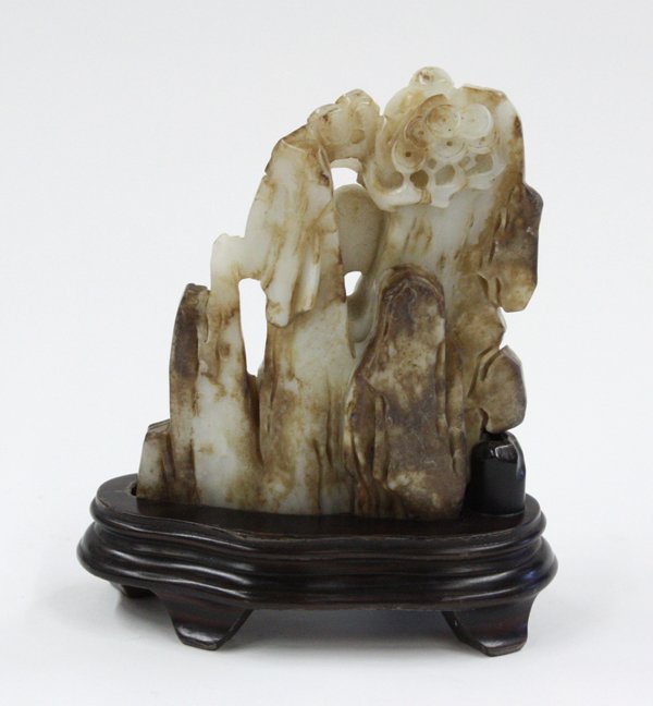 Chinese White Jade Treasure Boulder - 4