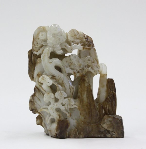 Chinese White Jade Treasure Boulder - 6