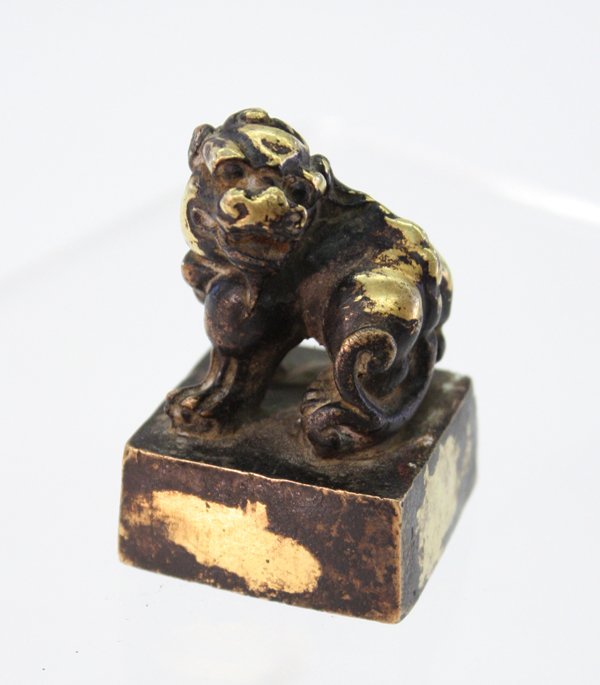 Chinese Antique Gilt Bronze Seal