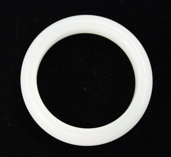 Chinese Large White Jade Bracelet - 2