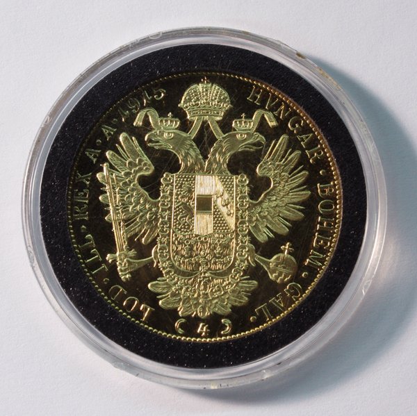 One Austrian 4 ducat gold coin, 1915