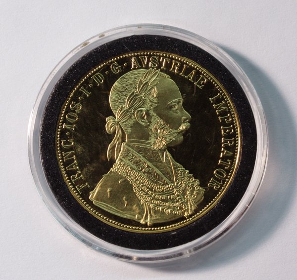 One Austrian 4 ducat gold coin, 1915 - 2