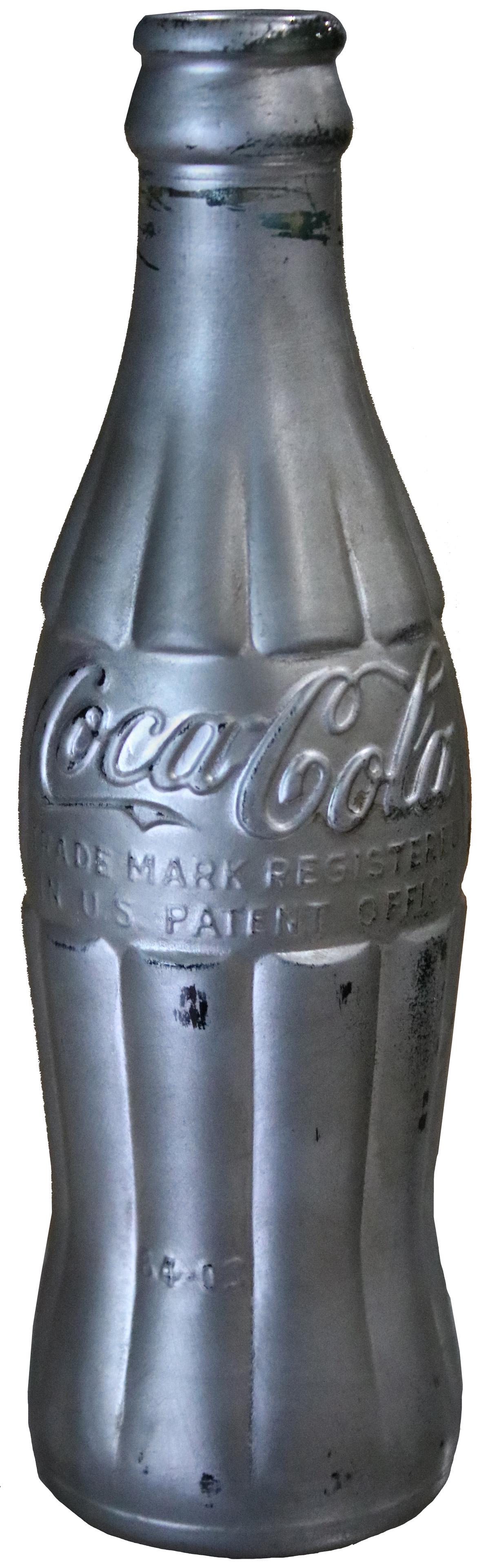 Sculpture, Andy Warhol: Andy Warhol (American, 1908-1987), "You're In," 1967, spray paint on glass Coca Cola bottle, artist label with title affixed at bottom, overall: 8"h 2.5"w x 2.5"d