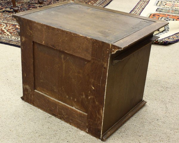 Spanish Revival oak vice cabinet - 4