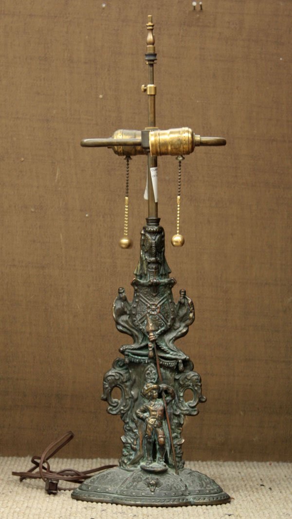Bronze clad figural table lamp - 2