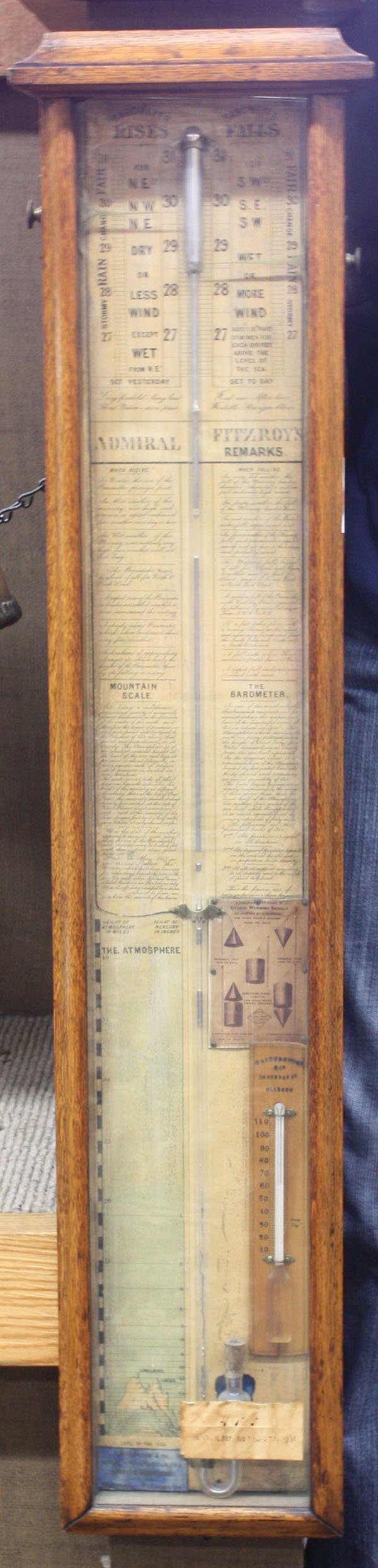 Oak cased Admiral Fitzroy's Barometer