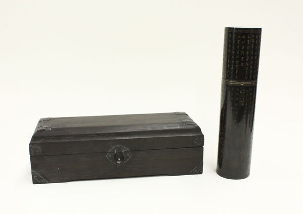 Chinese Large Jade Edict Scroll Holder - 6