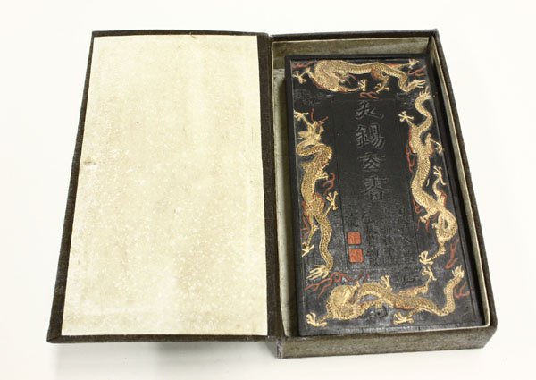 Chinese Decorated Ink Stick, Dragons