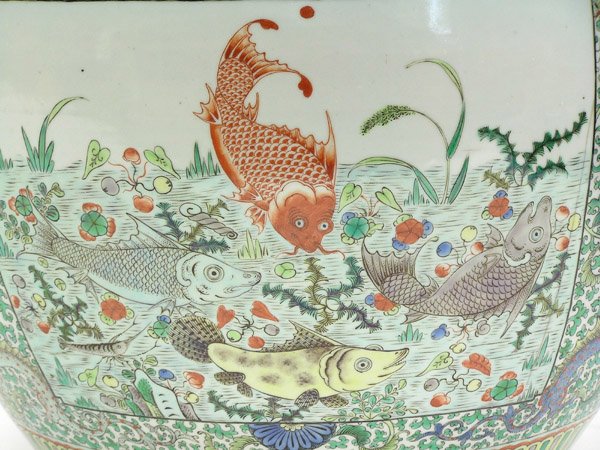 Chinese Enameled Porcelain Fish Basin - 2
