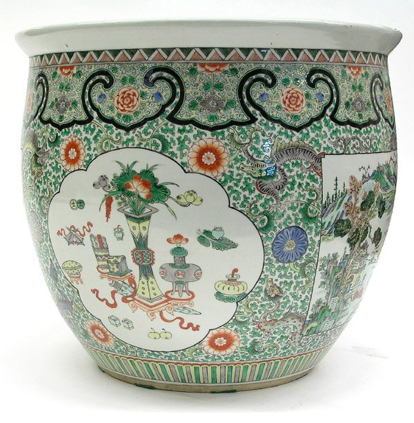 Chinese Enameled Porcelain Fish Basin - 3