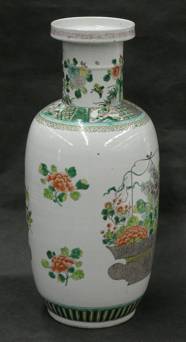Chinese Famille Verte Glazed Vase, Qing - 2