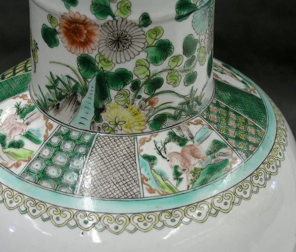 Chinese Famille Verte Glazed Vase, Qing - 3