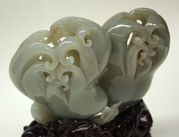 Chinese Nephrite Buddha-Hand Citron Vase - 3