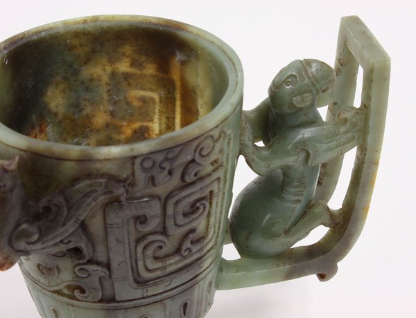 Chinese Archaistic Nephrite Vessel - 3