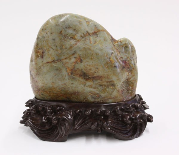 Chinese Carved Nephrite Boulder, Fish - 2