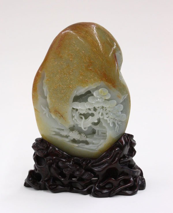 Chinese Green Jade Boulder, Landscape - 2
