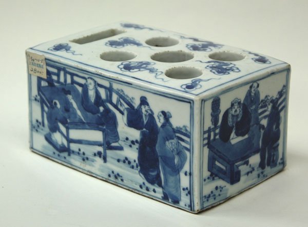 Chinese Blue/White Brush Holder - 2