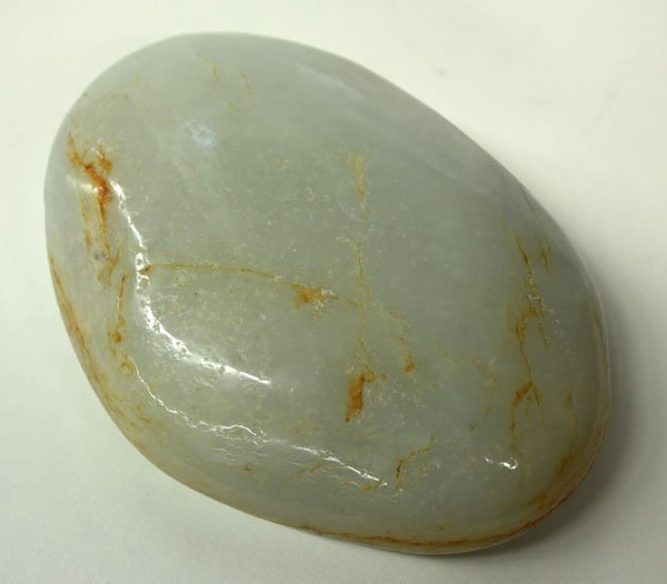 Chinese Carved Jade Pebble, Lohan - 2