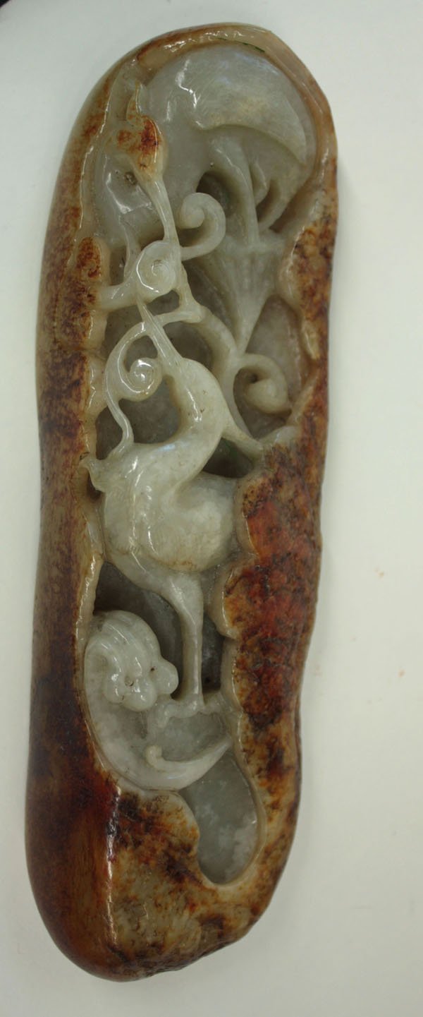 Chinese Nephrite Pebble, Herons