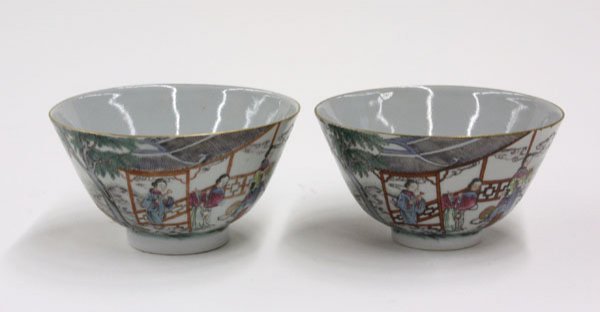 Chinese Polychromed Porcelain Bowls