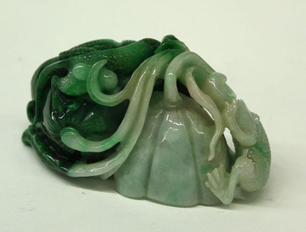 Chinese Apple-Green Jadeite Carving