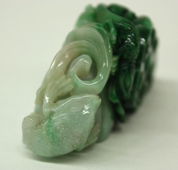 Chinese Apple-Green Jadeite Carving - 5