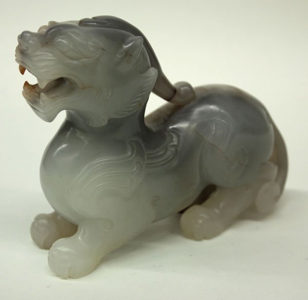 Chinese Nephrite Qilin Figurine