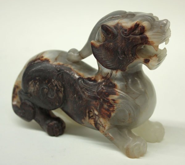 Chinese Nephrite Qilin Figurine - 2